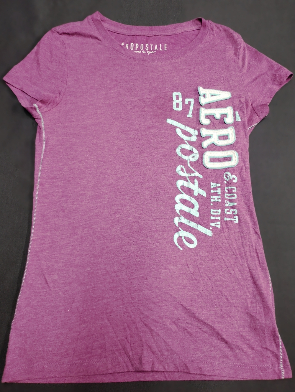 Aeropostale Women's' Heather Purple Logo Tee